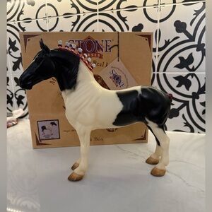Peter Stone Spotted Drafter Model Horse No. 9612 “Pecos Chief” with original box